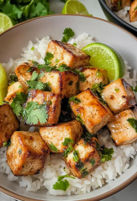 Kokosnuss Limetten Tofu