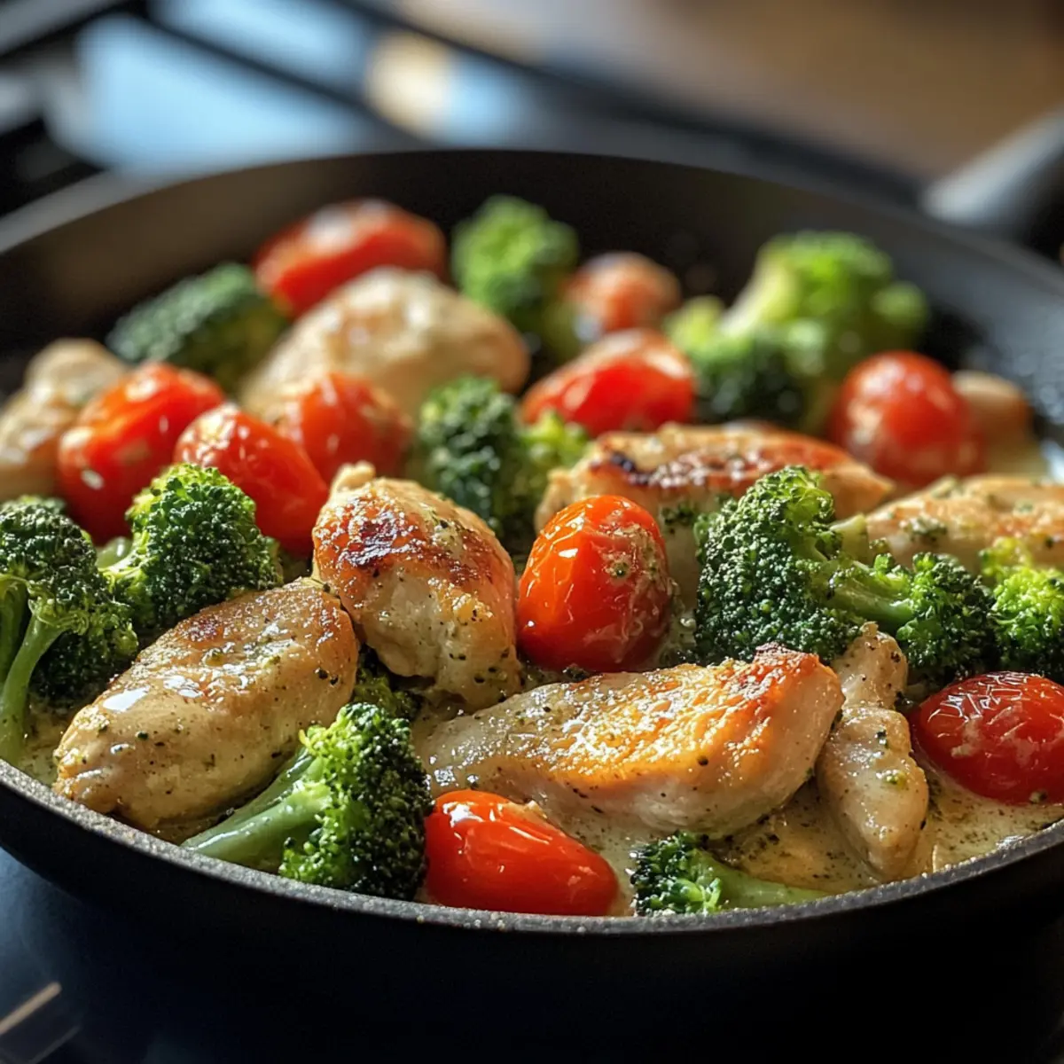 Cremige Brokkoli-Hähnchen-Pfanne in 40 Minuten 2 Cremige Brokkoli HA¤hnchen