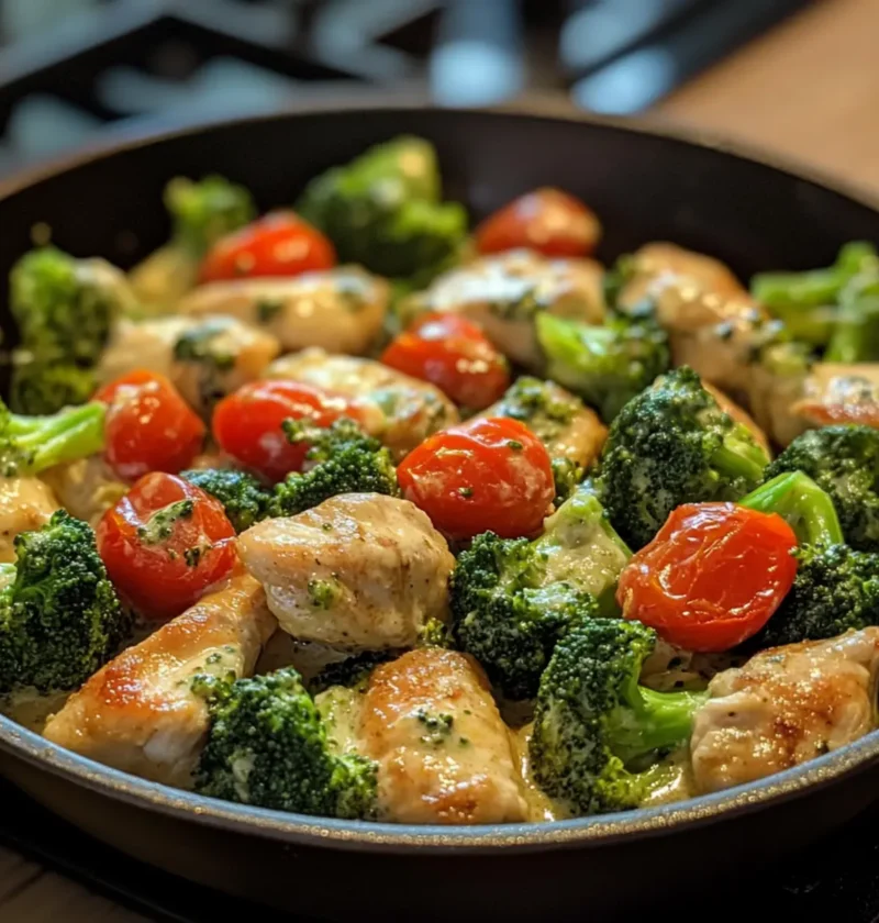 Cremige Brokkoli-Hähnchen-Pfanne in 40 Minuten 1 Cremige Brokkoli-Hähnchen-Pfanne