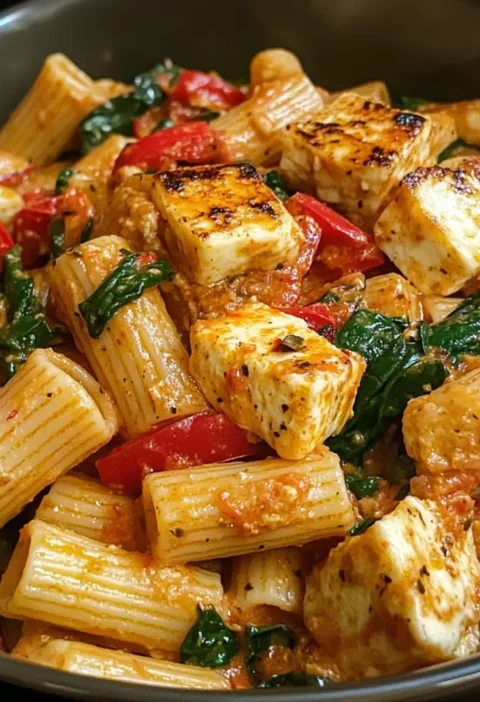 Cremige Piri Piri Pasta mit Halloumi