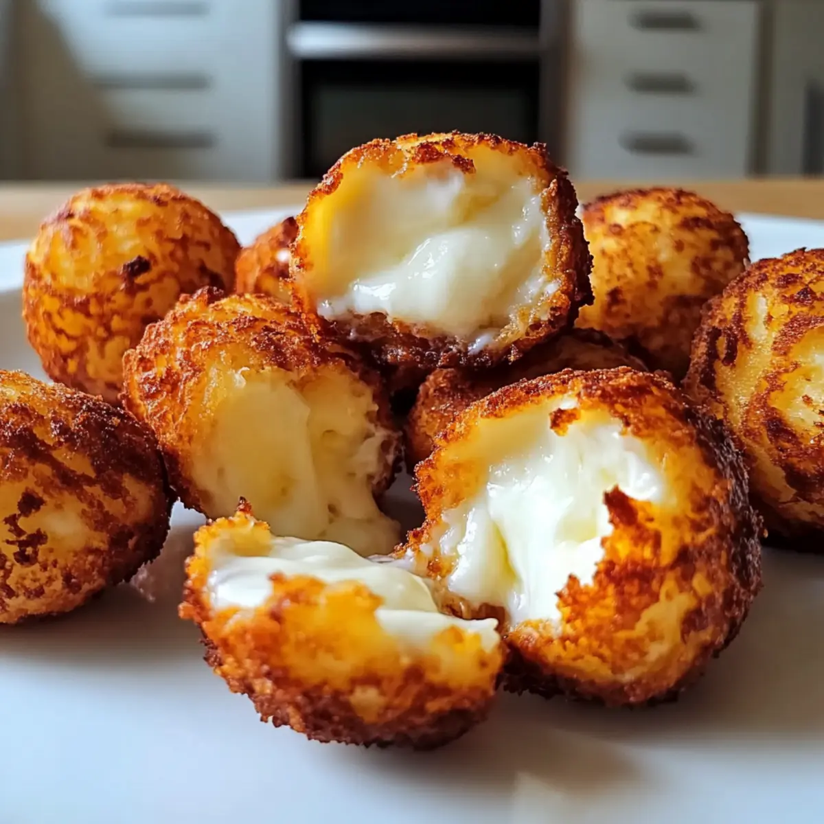 Knusprige Hüttenkäse-Mozzarella-Bällchen für jeden Tag 5 Knusprige Hüttenkäse-Mozzarella-Bällchen