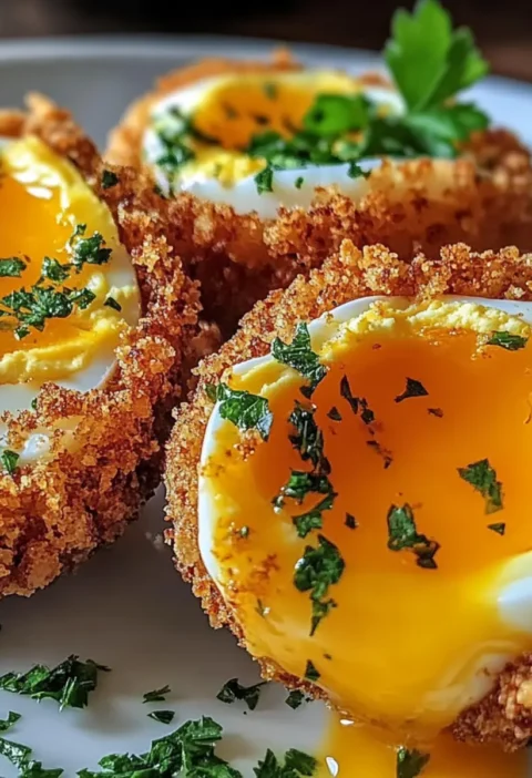 Einfaches Rezept für panierte Eier