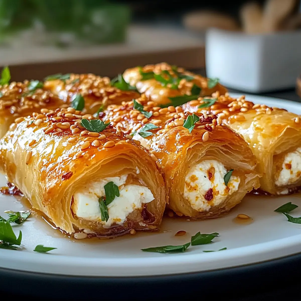Feta Rollen mit Chili Honig fueqmv