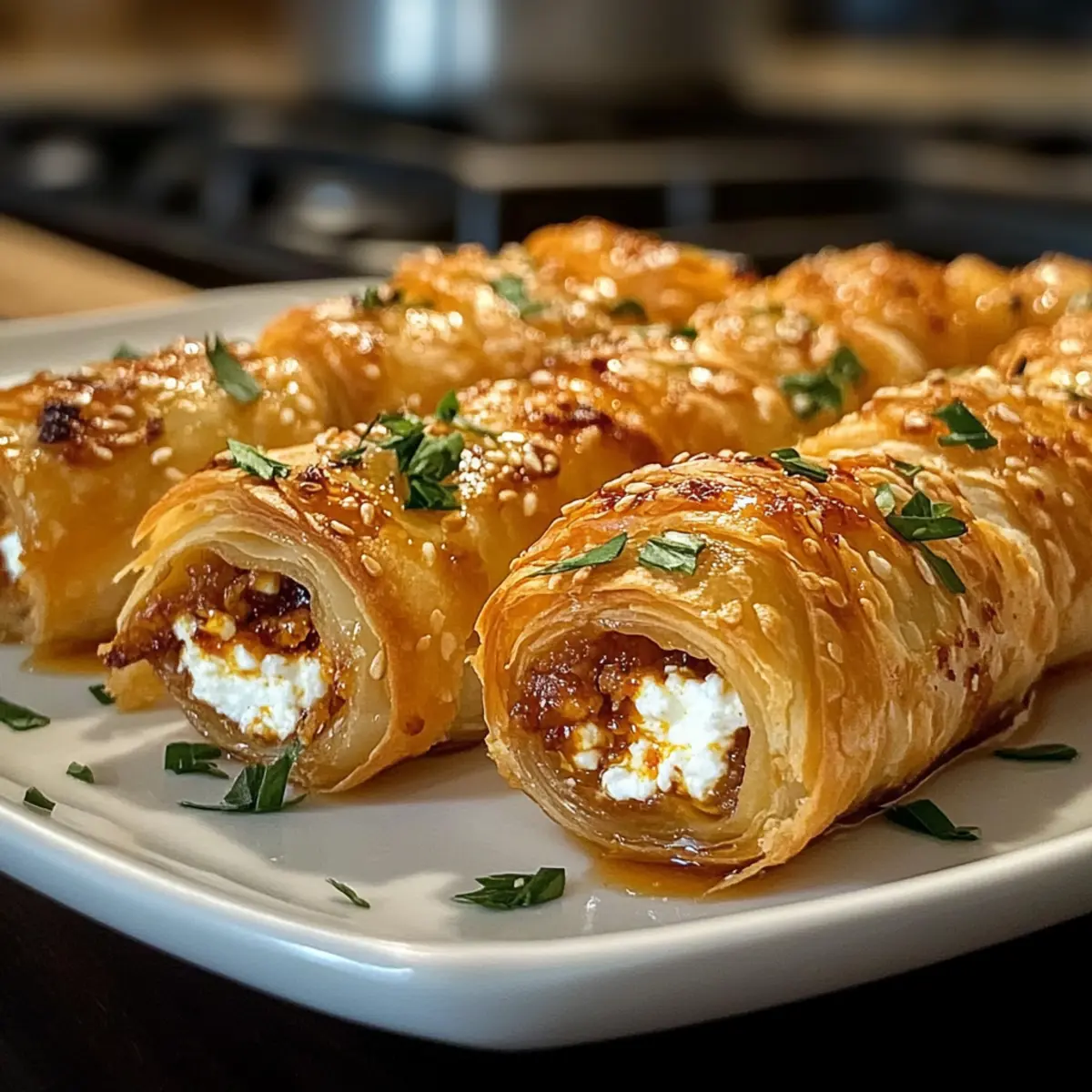 Feta Rollen mit Chili Honig nvmwhq
