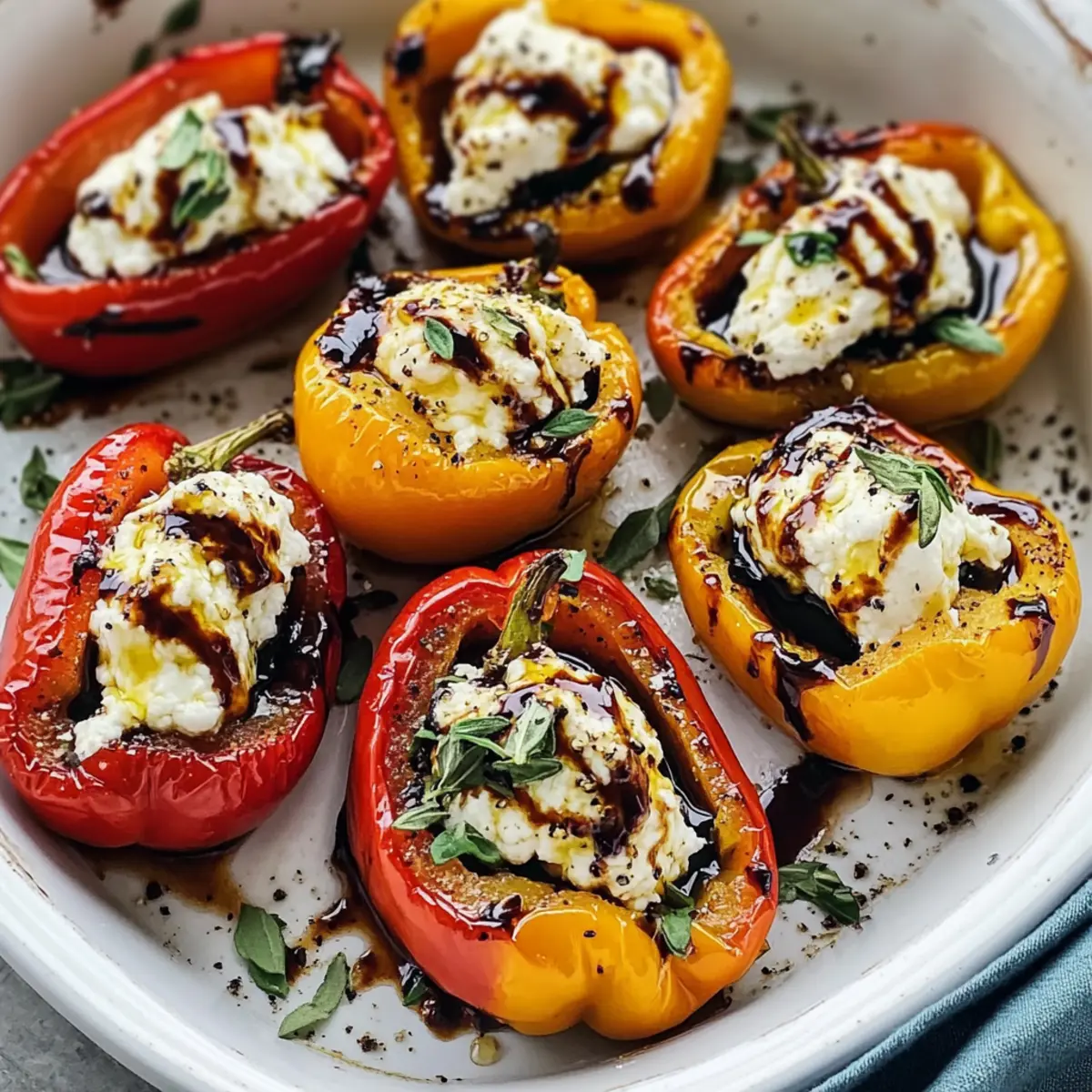 Ziegenkäse gefüllte Mini-Paprika ganz einfach selber machen 5 Ziegenkäse gefüllte Mini-Paprika