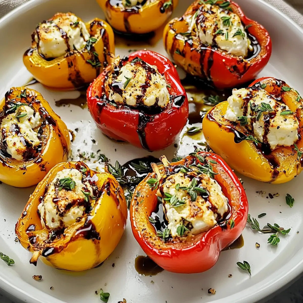 Ziegenkäse gefüllte Mini-Paprika ganz einfach selber machen 2 Goat Cheese Stuffed Mini Peppers w87chg