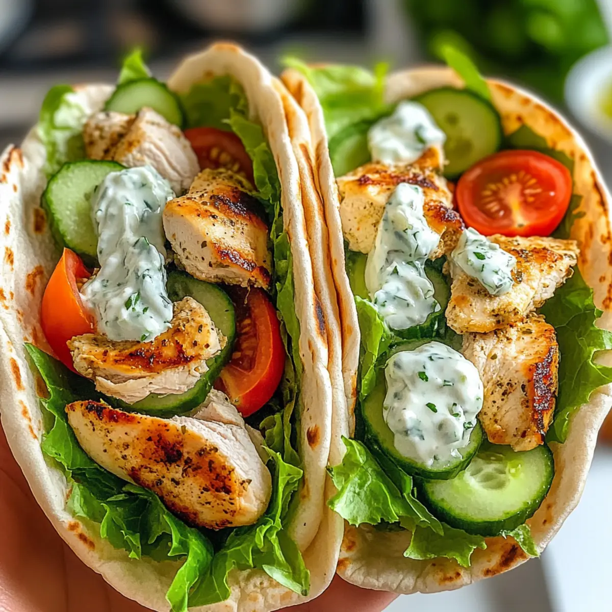 Griechische Hähnchen-Pitas mit Tzatziki & Feta entdecke das Beste 2 Griechische HA¤hnchen Pitas mit Tzatziki Feta jvakl0