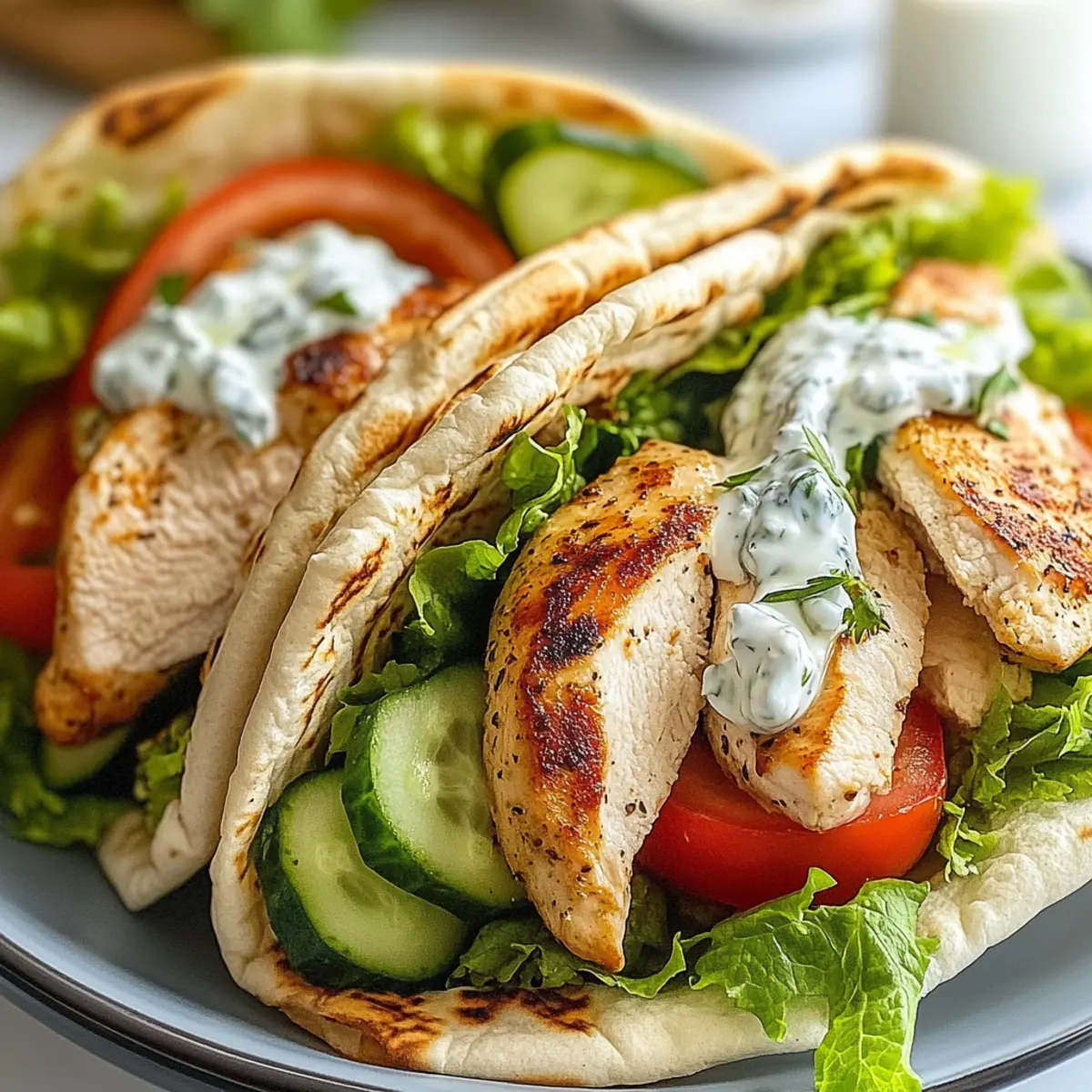 Griechische Hähnchen-Pitas mit Tzatziki & Feta entdecke das Beste 5 Griechische Hähnchen-Pitas mit Tzatziki & Feta