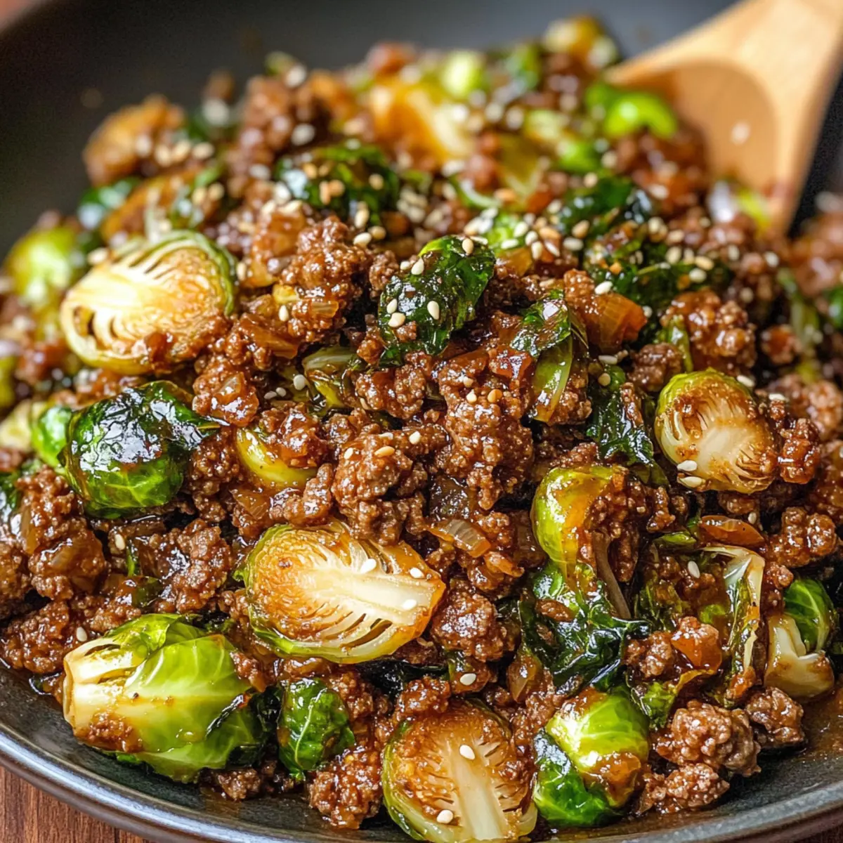 Ground Beef and Brussels Sprouts pfgmbd