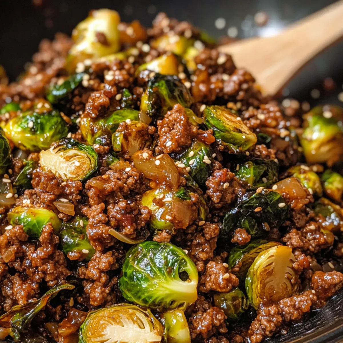 Ground Beef and Brussels Sprouts usgvrs