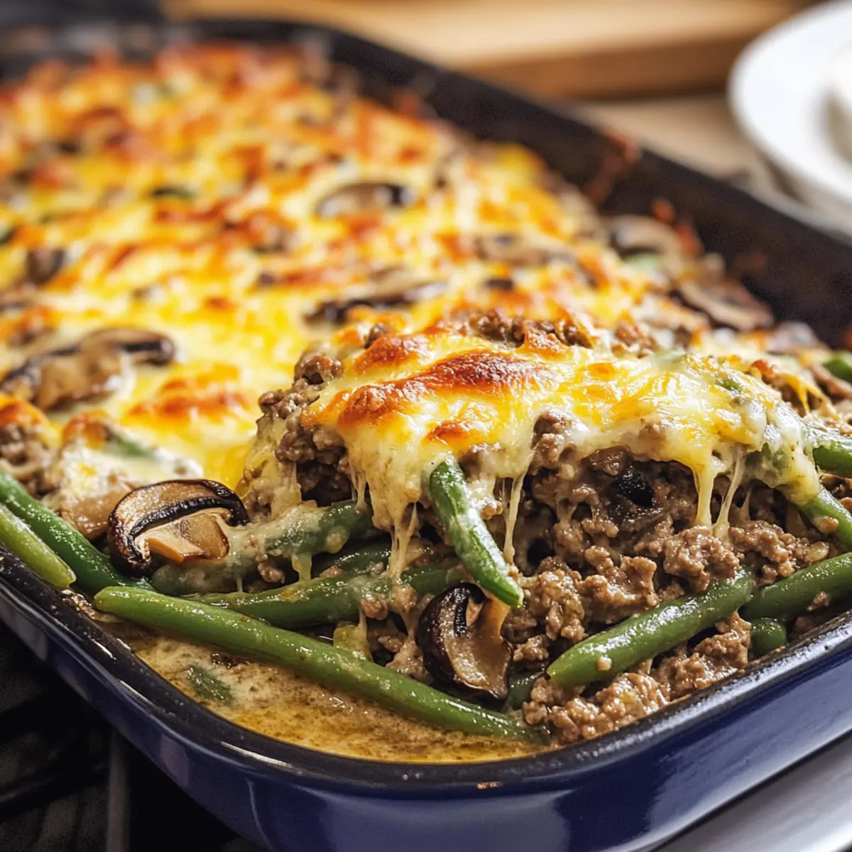 Hamburger grüner Bohnenauflauf mit Pilzen schnell gemacht 5 Hamburger grüner Bohnenauflauf mit Pilzen