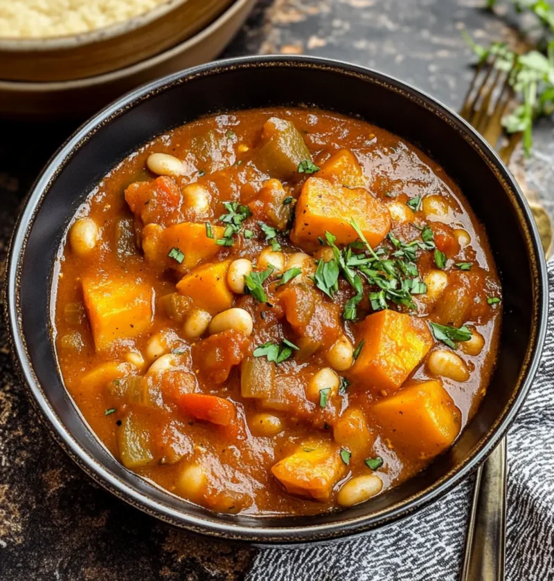 Herzhafter veganer Süßkartoffeleintopf für Seelenwärmer 1 Herzhafter veganer Süßkartoffeleintopf