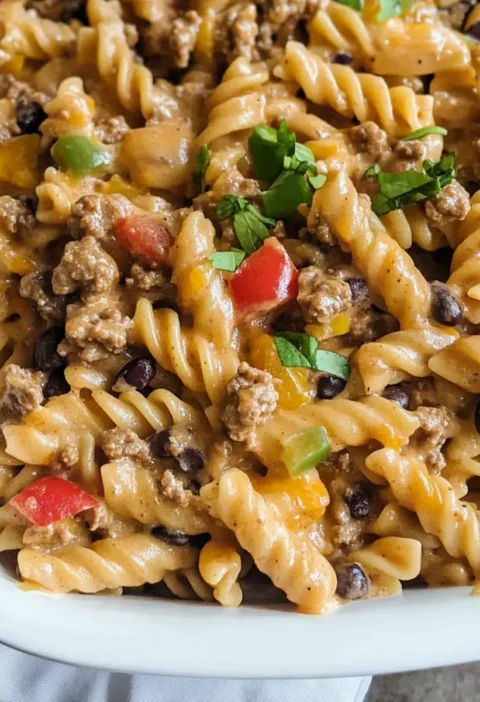Hohe Proteincremige Taco-Pasta