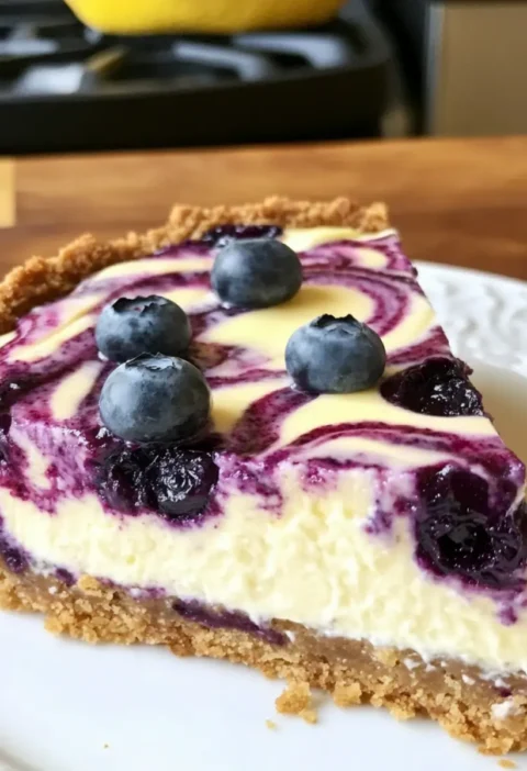 Zitronen-Blaubeer-Käsekuchen