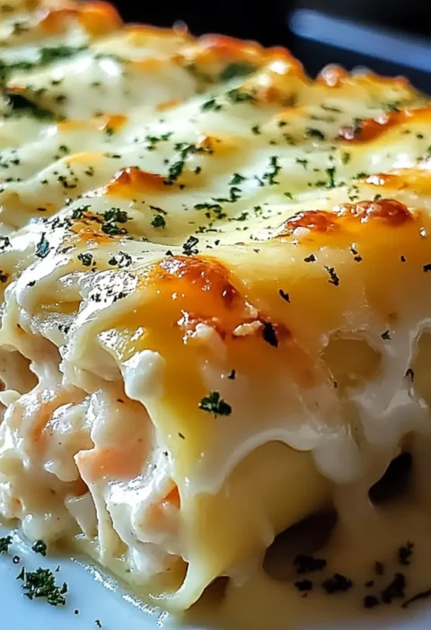 Garnelen- und Krabben-Alfredo-Lasagne