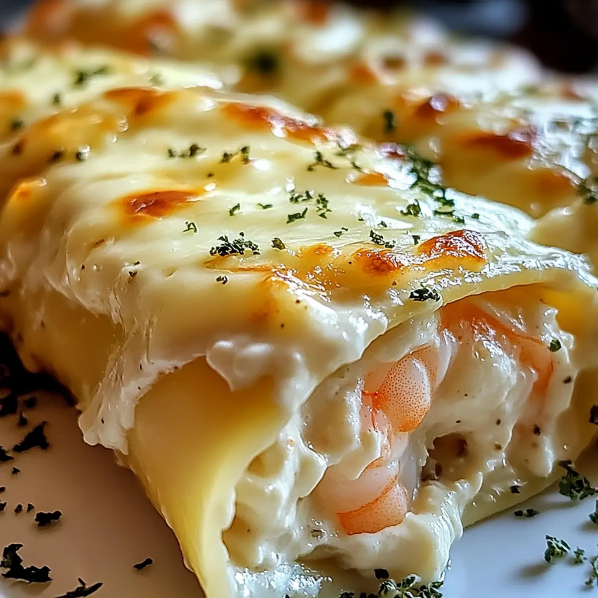 Garnelen- und Krabben-Alfredo-Lasagne für Genießer 3 Shrimp Crab Alfredo Lasagna zvjyr6