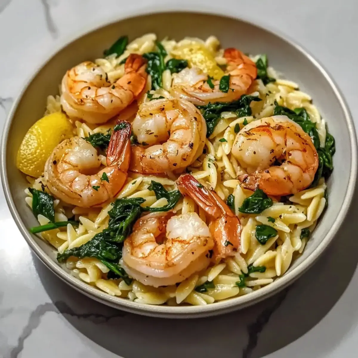 Garnelen-Orzo in Zitronen-Knoblauchsoße für Genießer 5 Garnelen-Orzo in Zitronen-Knoblauchsoße