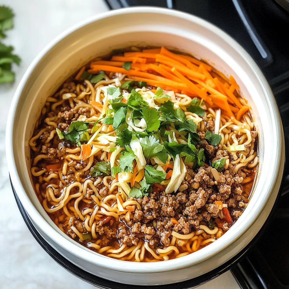 Langsamkocher Ramen Nudeln
