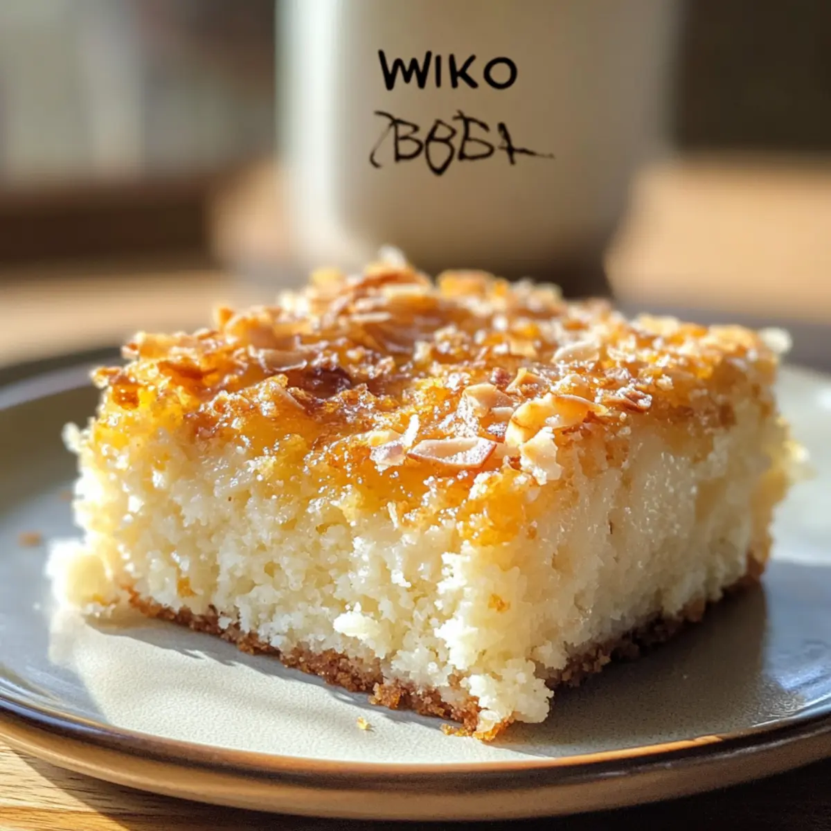 Klebriger Kokoskuchen