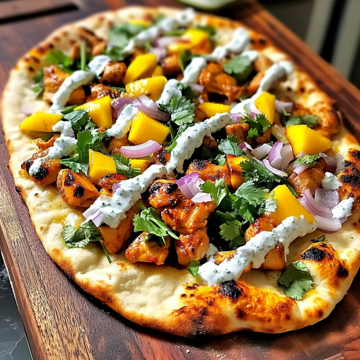 Tandoori-Hühnchen-Naan-Pizza für den perfekten Abend 4 Tandoori Chicken Naan Pizza jtgwqb