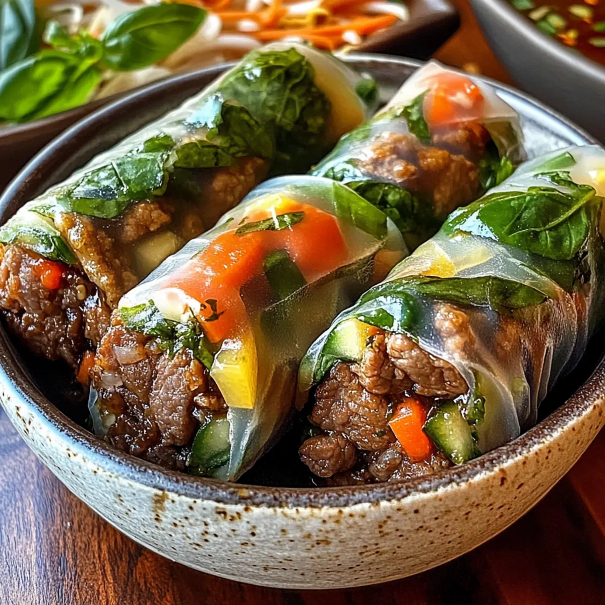 Thai-Basilikum-Rinderrollen für schnellen Genuss 5 Thai-Basilikum-Rinderrollen