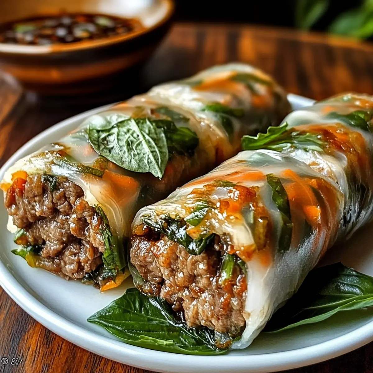 Thai-Basilikum-Rinderrollen für schnellen Genuss 4 Thai Basil Beef Rolls wls1vs