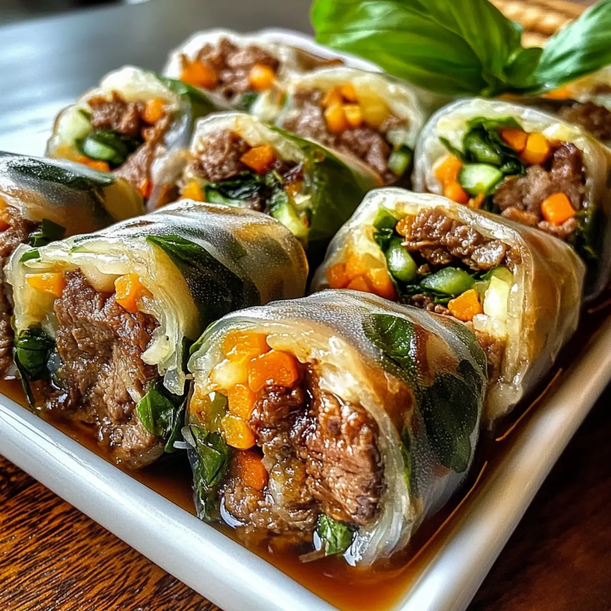 Thai-Basilikum-Rinderrollen für schnellen Genuss 2 Thai Basil Beef Rolls yvewbg
