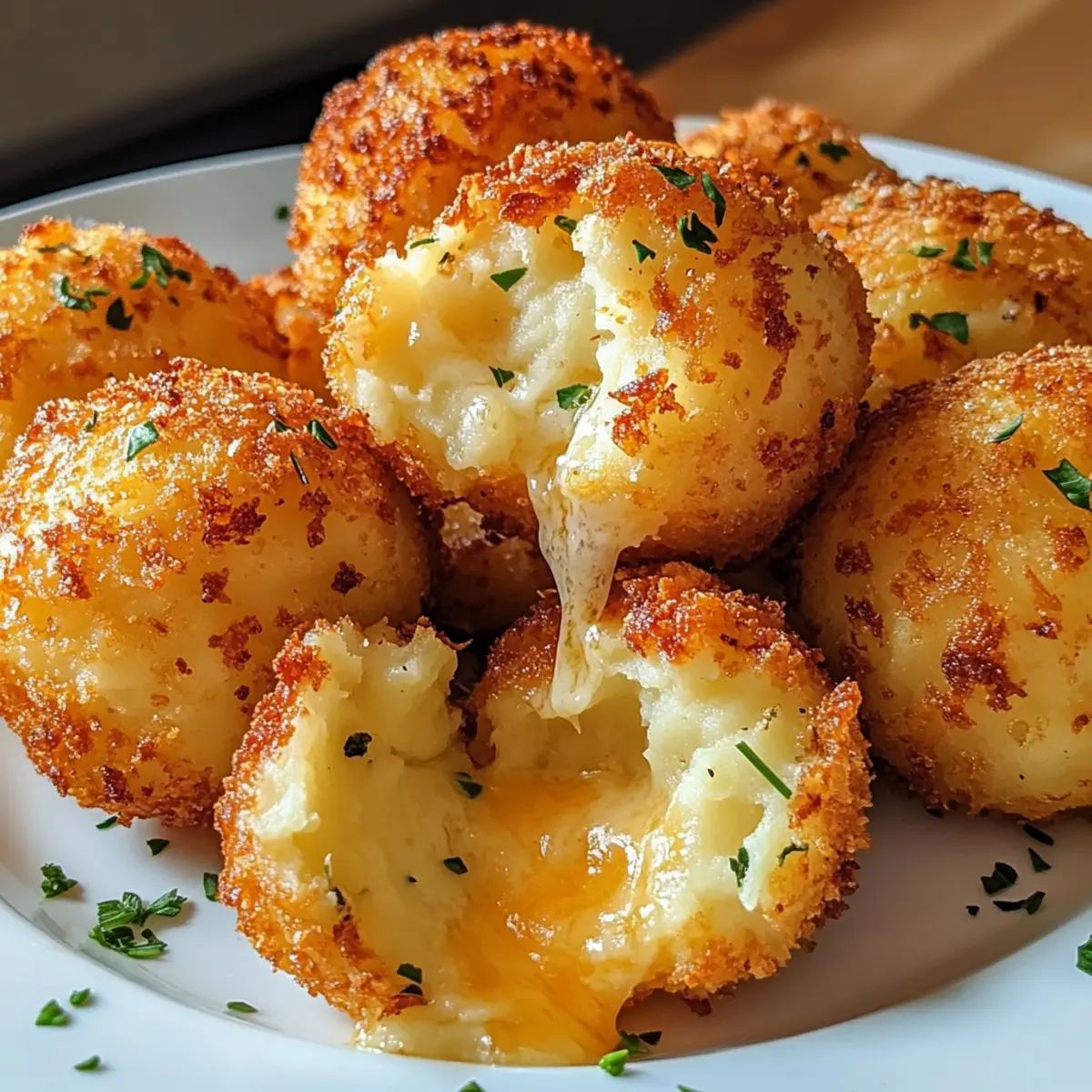 Luftfritteuse Käse Kartoffelbällchen