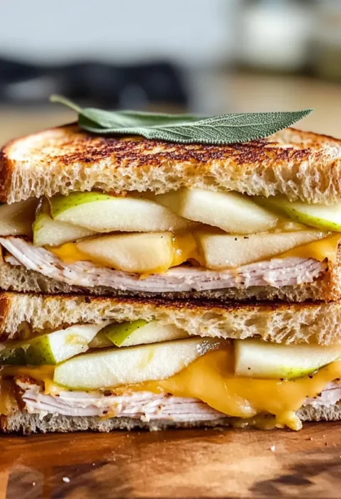 Äpfel Gegrillter Käse mit Pute Rezept