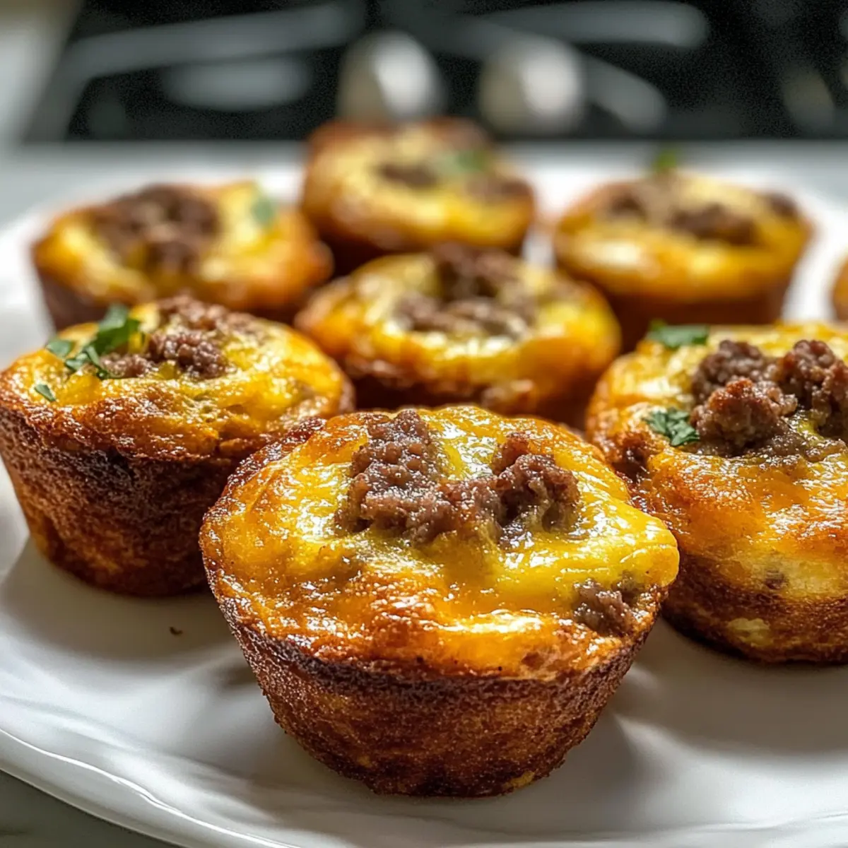 Beef Egg Muffins with Sausage Cheddar izy2iy
