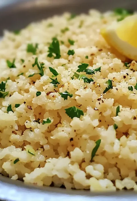 Blumenkohlreis mit Knoblauchbutter