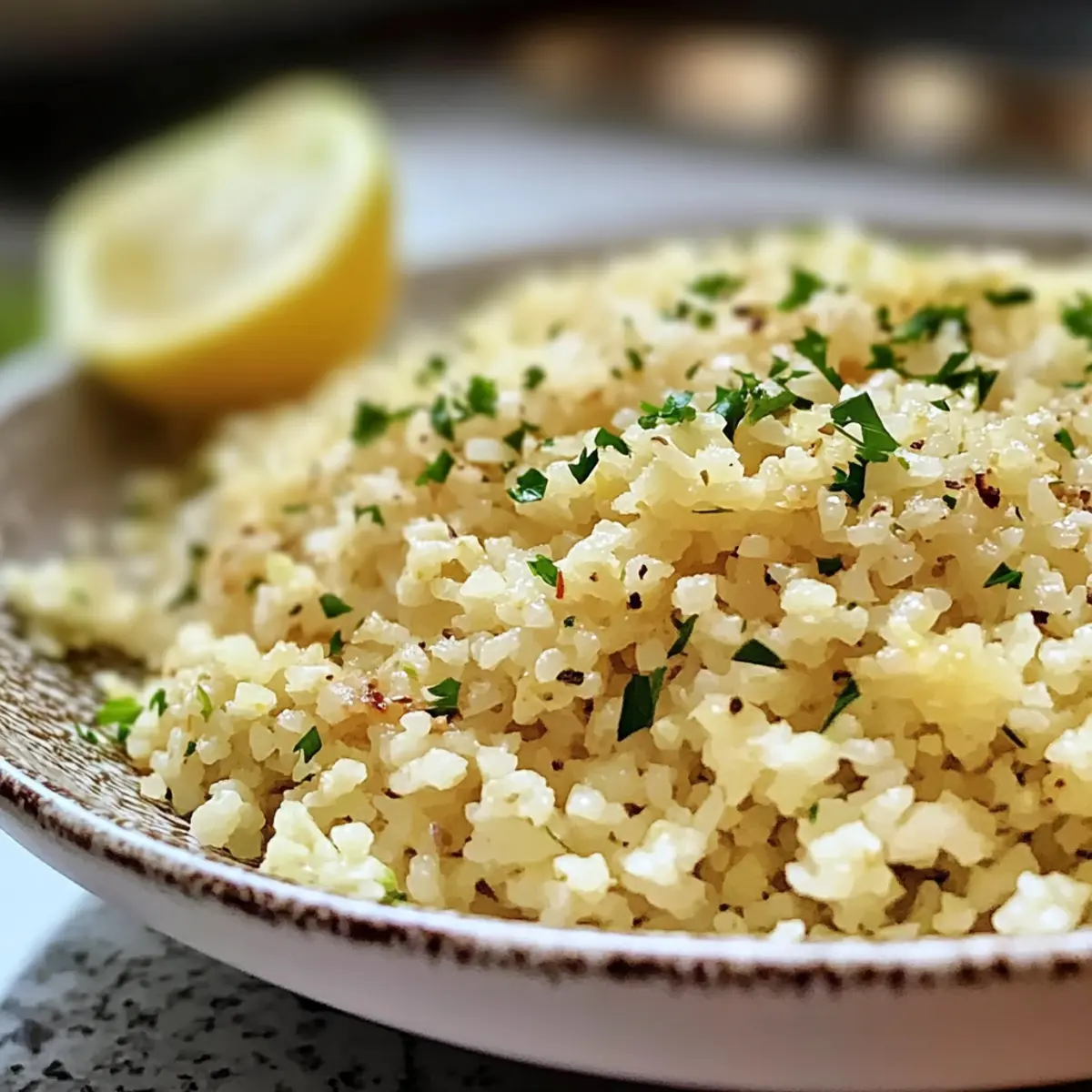 Blumenkohlreis mit Knoblauchbutter schnell und einfach 3