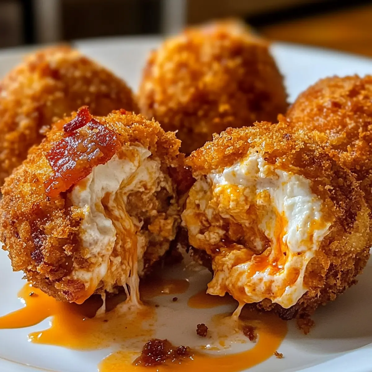 Buffalo-Hühnchen-Speck-Mozzarella-Bomben