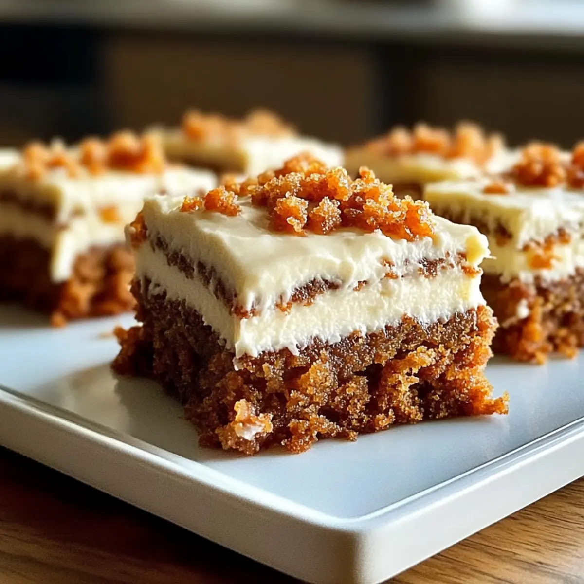 Karottenkuchen-Riegel mit Frischkäse-Frosting genießen 4 Carrot Cake Bars with Cream Cheese Frosting yccicu