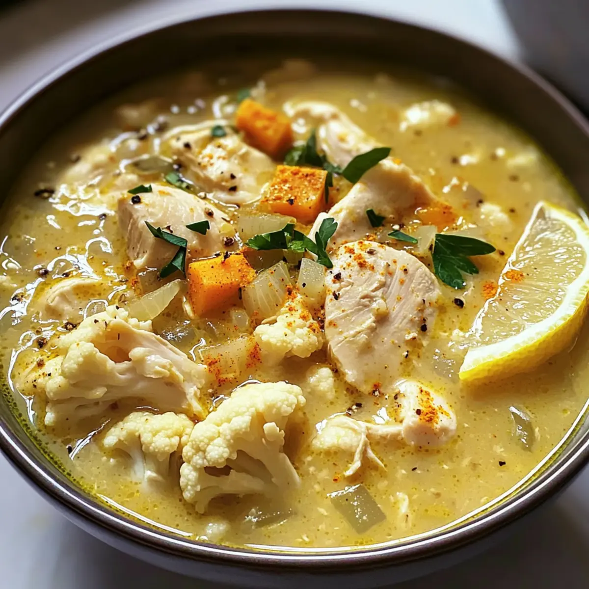 Cauliflower Chicken Soup okeyaw