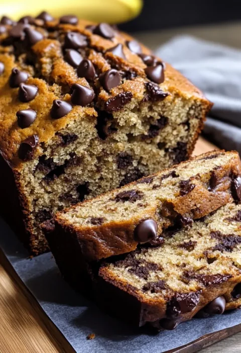 Schokoladenstückchen Bananenbrot