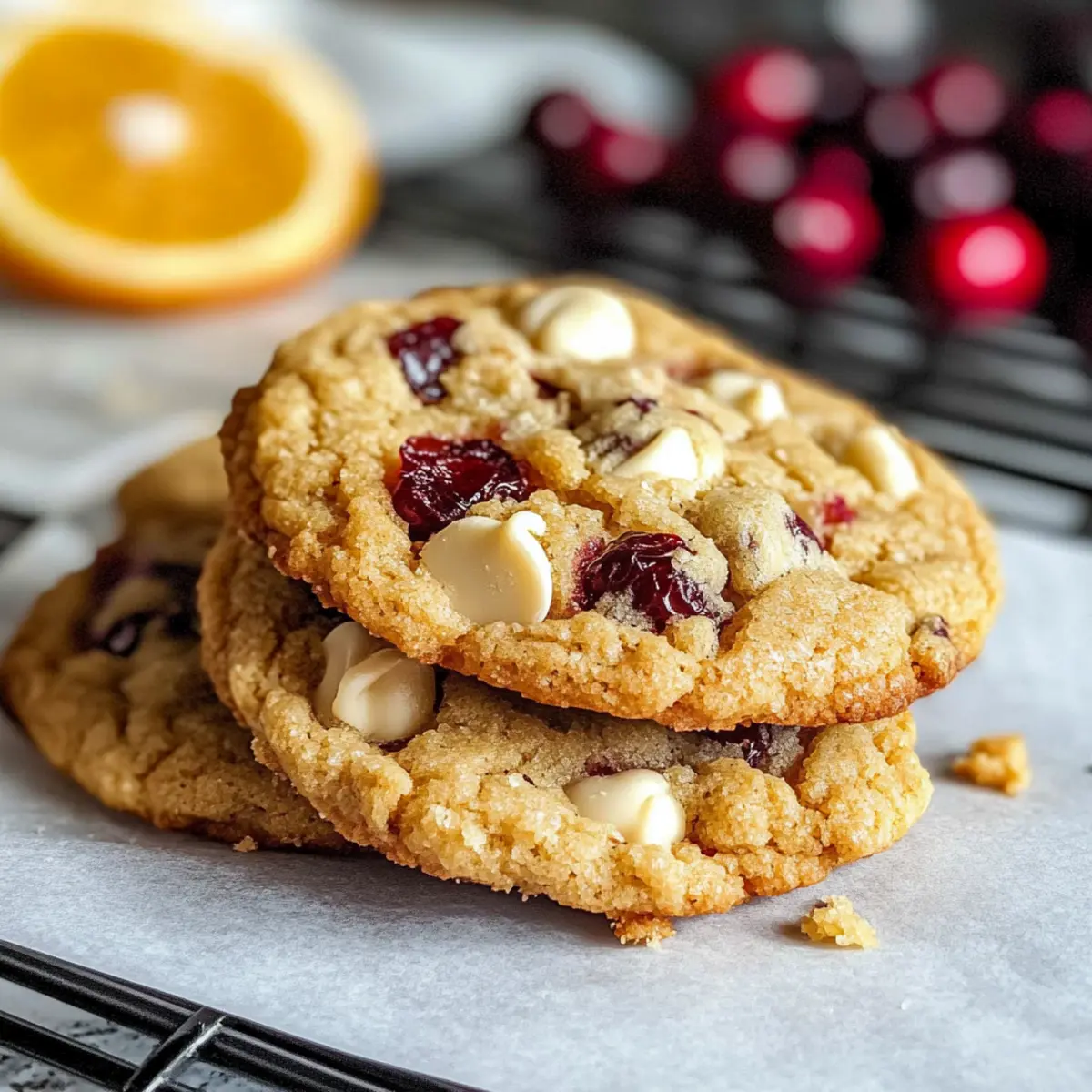 Preiselbeer-Orange-Weiße-Schokoladenkekse