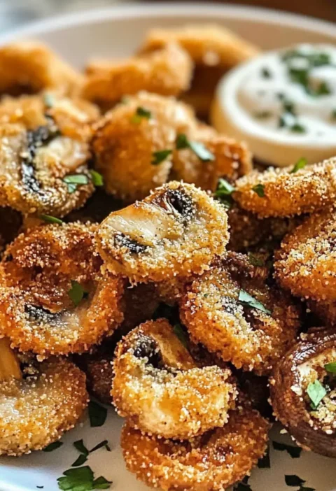 Knusprige Ranch-panierte Pilze