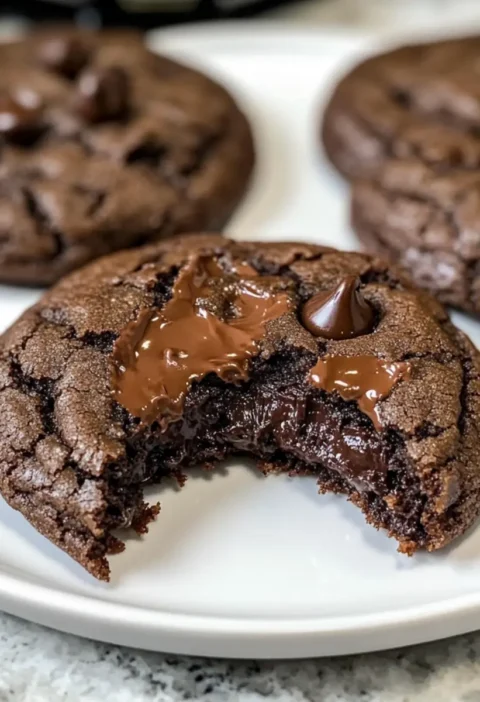 Doppelte Schokoladenkekse