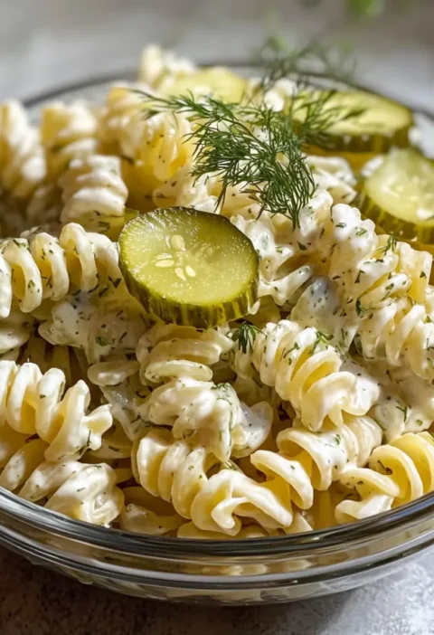 Einfacher Dill-Pickle-Pasta-Salat