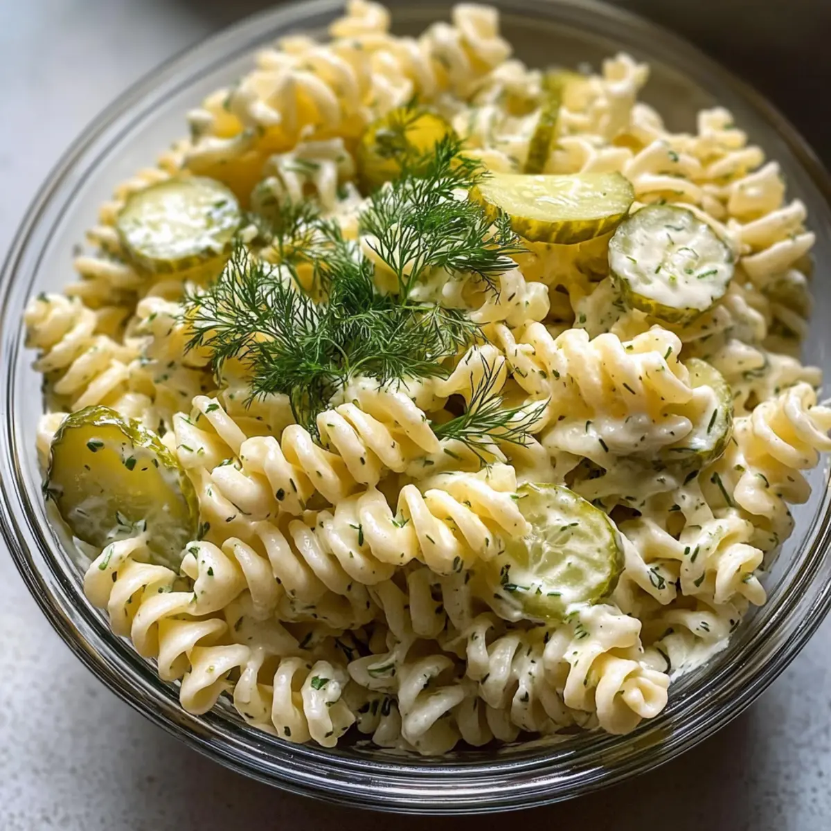 Einfacher Dill Pickle Pasta Salat hhmjo0