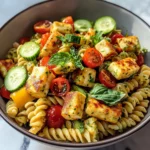 Einfacher Dill-Pickle-Pasta-Salat für warme Tage