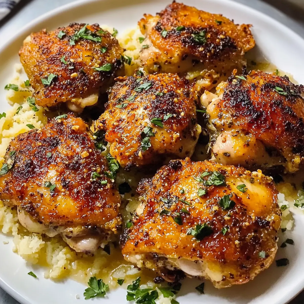 Garlic Parmesan Crispy Chicken Thighs Recipe nff2qv