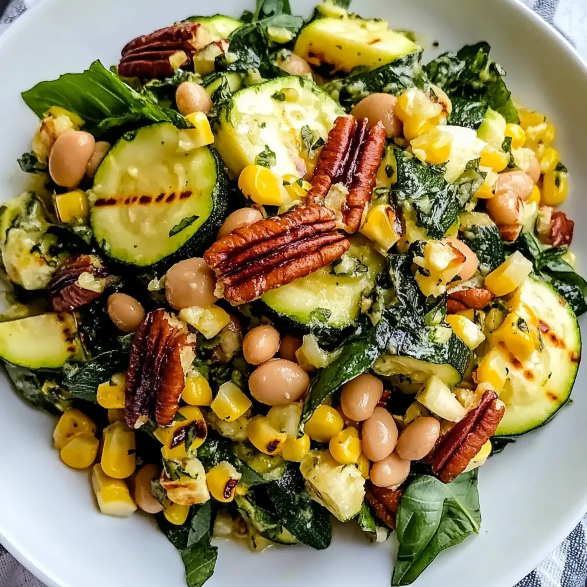 Gegrillter Zucchinisalat mit Cannellini-Bohnen Rezept 2 Gegrillter Zucchinisalat mit Cannellini Bohnen Basilikum und PekannA¼ssen Rezept w7nyhc