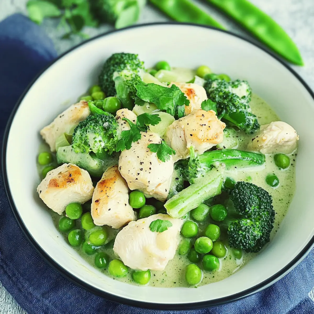 Grüne Low Carb Hähnchenpfanne