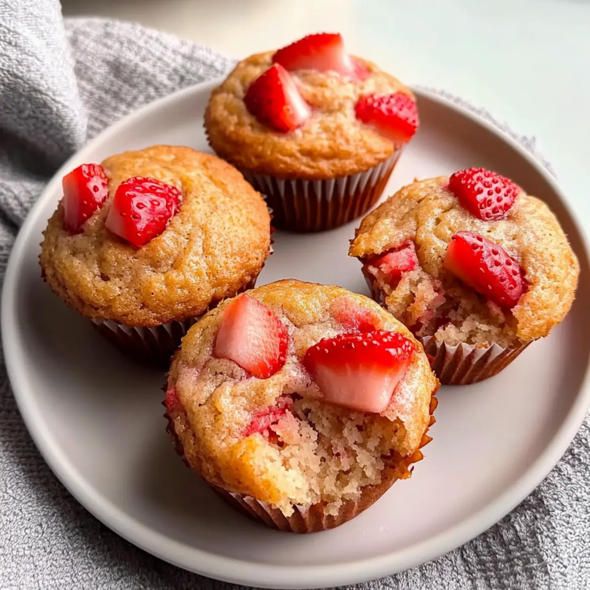 Gesunde Erdbeermuffins für Kleinkinder - Fruchtiger Genuss 2 Healthy Strawberry Muffins for Toddlers yftvy6