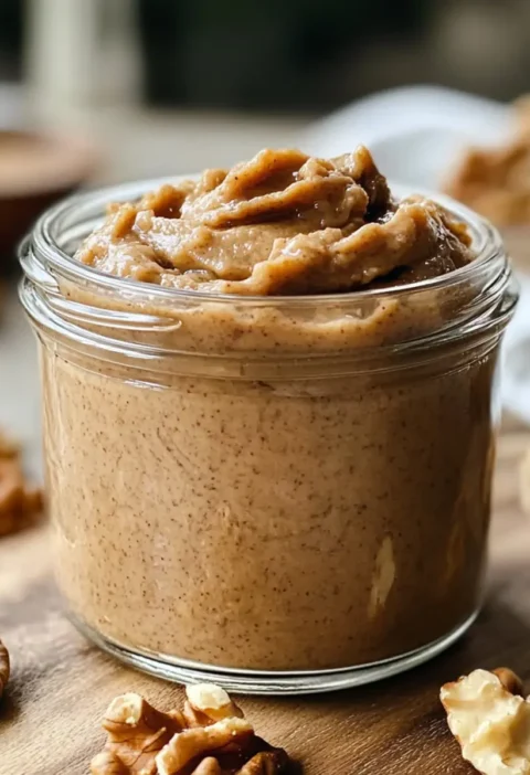 Hausgemachte Walnussbutter