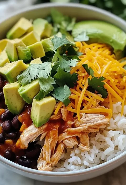 Instant-Topf-Hähnchen-Reis-Burrito-Schalen