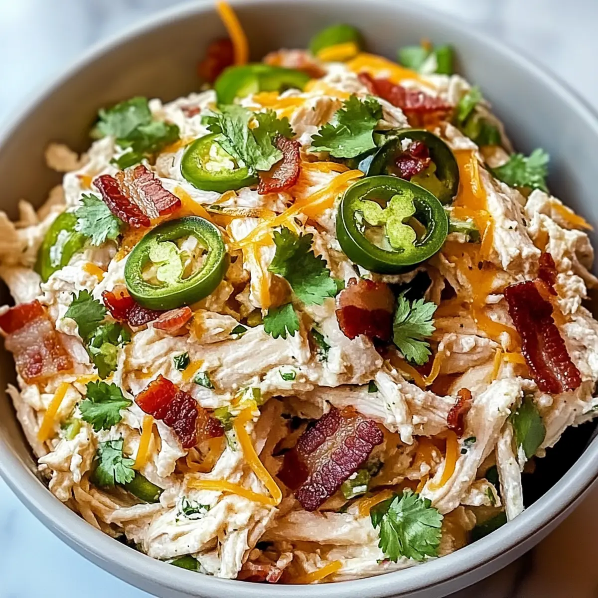 Jalapeño-Popper-Hähnchensalat Rezept für Genießer 4 JalapeA±o Popper HA¤hnchensalat Rezept mjm9ey