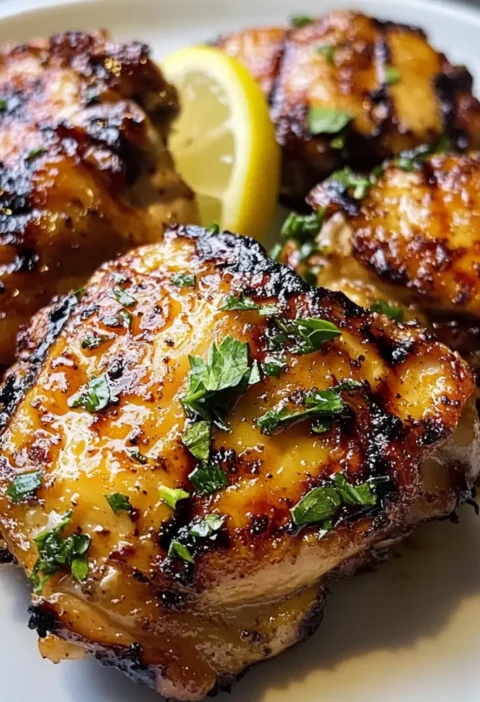 Saftige gegrillte Hähnchenoberschenkel Rezept